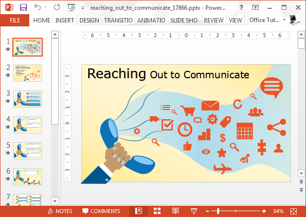 reaching-out-to-communicate-animated-template-for-powerpoint